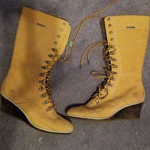 Timberland wedge lace up boot
